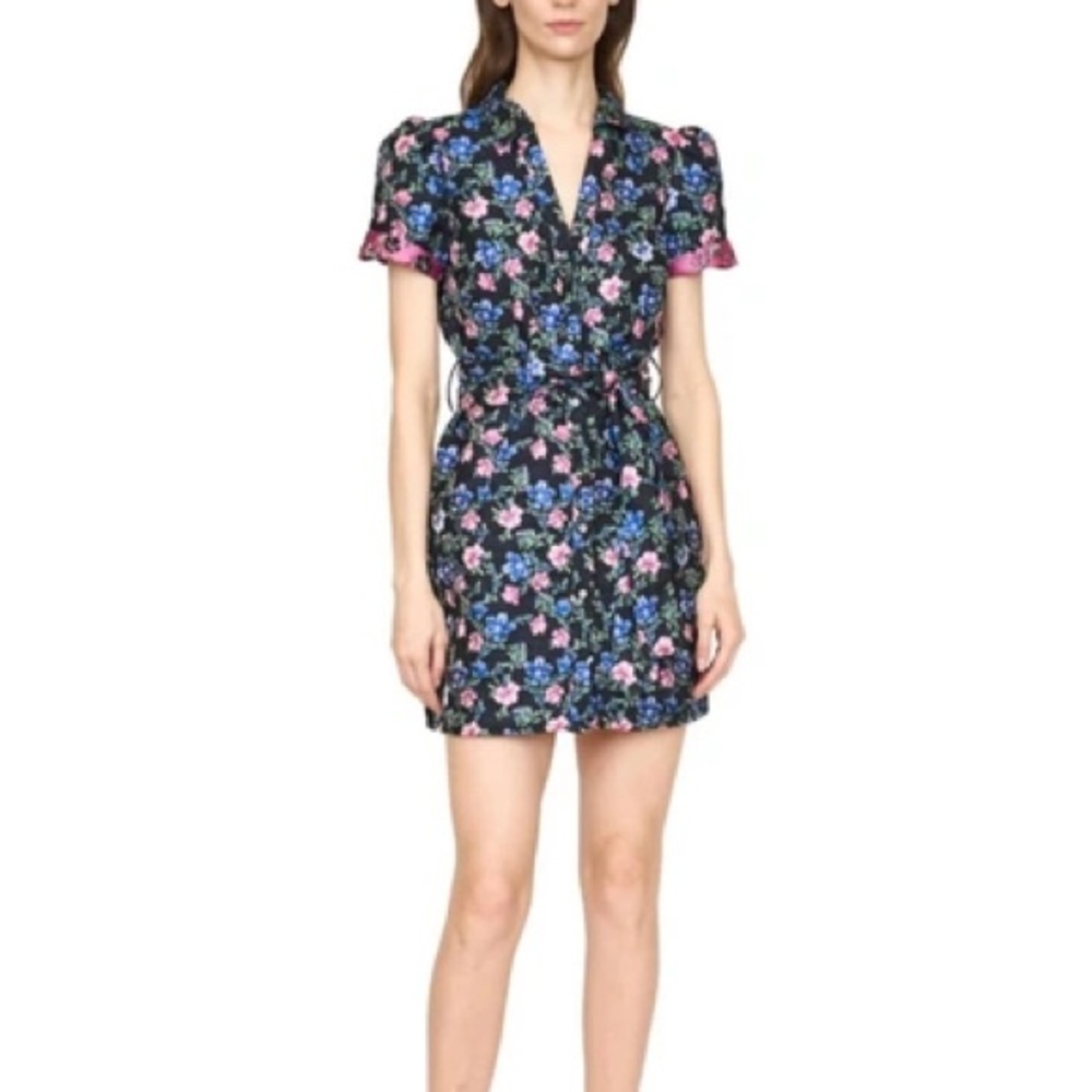 Jacquard Valentina Dress In Blue, XS